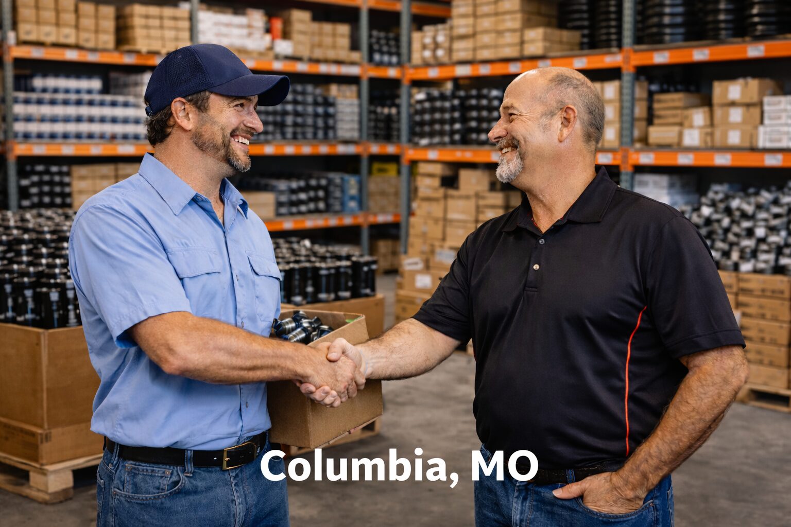 Irrigation contractor partnering with wholesale irrigation supplier in Columbia OH warehouse
