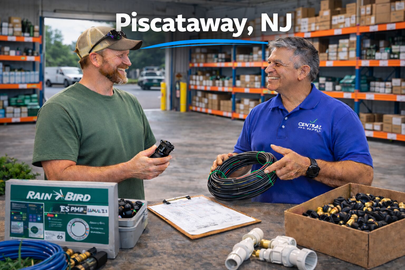 Irrigation contractor partnering with wholesale irrigation supplier in Piscataway New Jersey warehouse